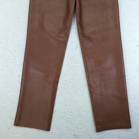 Wilfred Melina‎ High Rise Pants Vegan Faux Leather Straight Leg Women's Size 8 - Picture 6 of 11